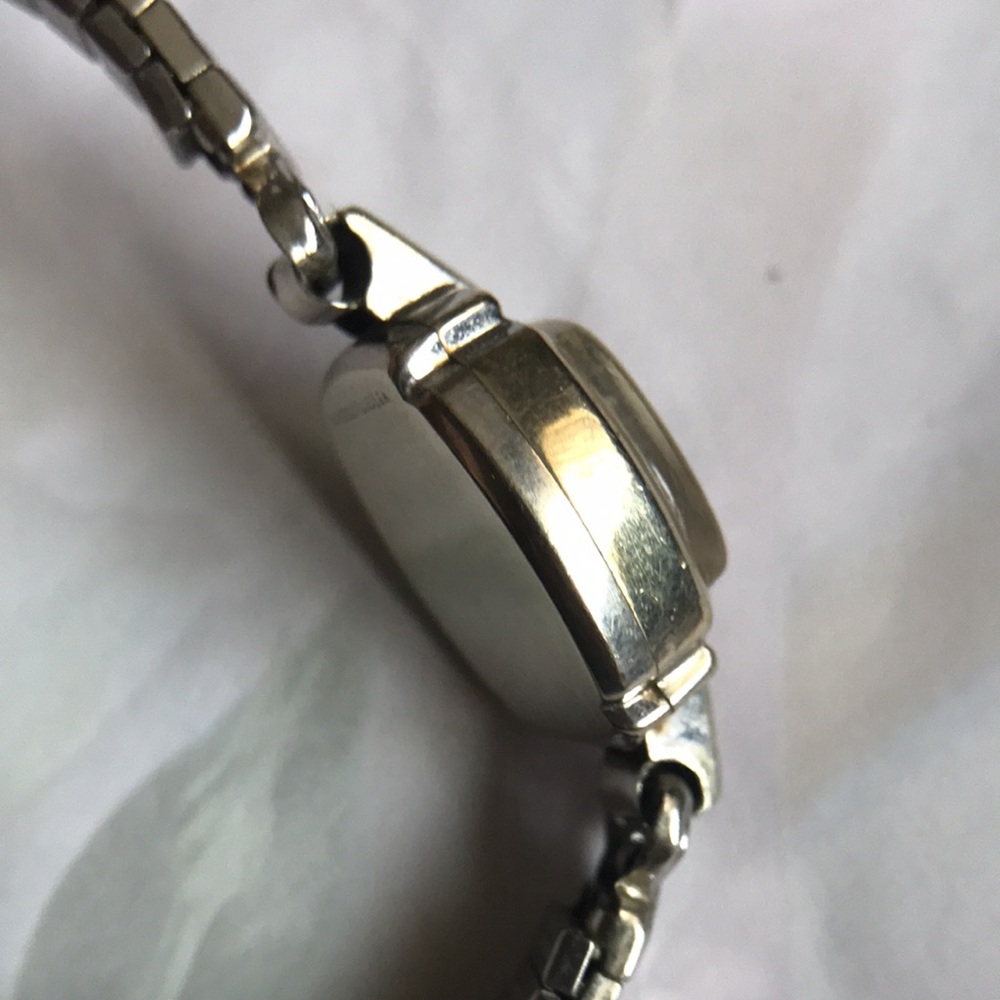 Authentic Omega Vintage 14K White GF Band Manualwind Cocktail Ladies Watch Runs! - Picture 10 of 11